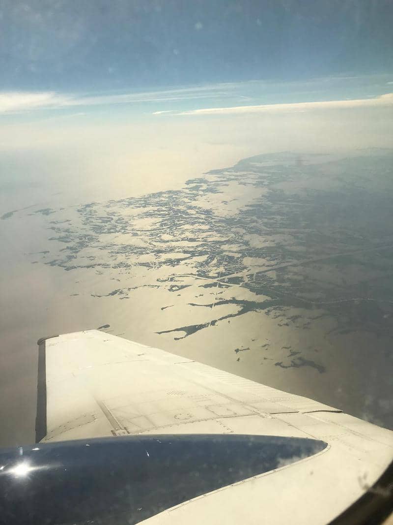 Aerial image of the wetlands from the AirSWOT plane