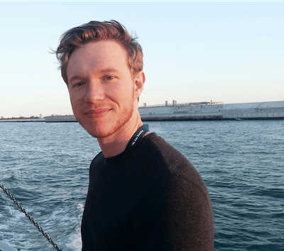 Headshot of Kyle Wright with water in the background